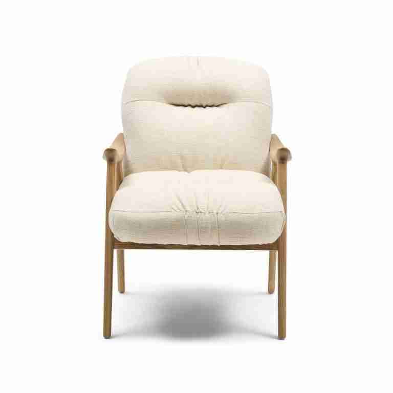 Rivièra Maison Fauteuil Castello Weave stof en hout - Naturel