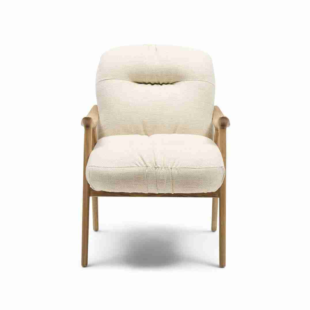 Rivièra Maison Fauteuil Castello Weave stof en hout - Naturel