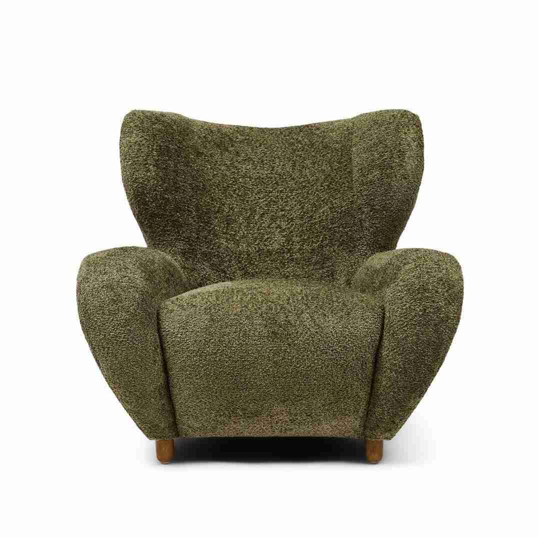 Rivièra Maison Fauteuil Courchevel Chenille - Forest Green - Velvet