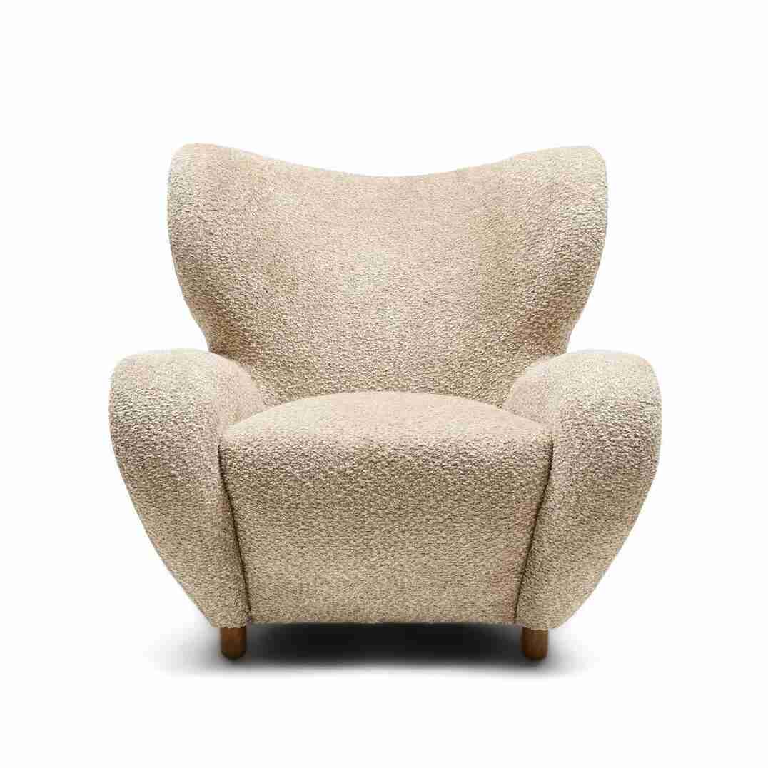 Rivièra Maison Fauteuil Courchevel Chenille - Sterling Silver - Velvet