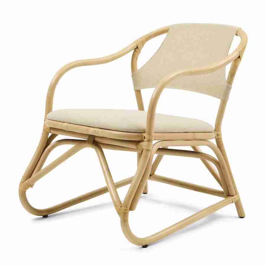 Rivièra Maison Fauteuil Nassau Beach Stof en rattan - Naturel
