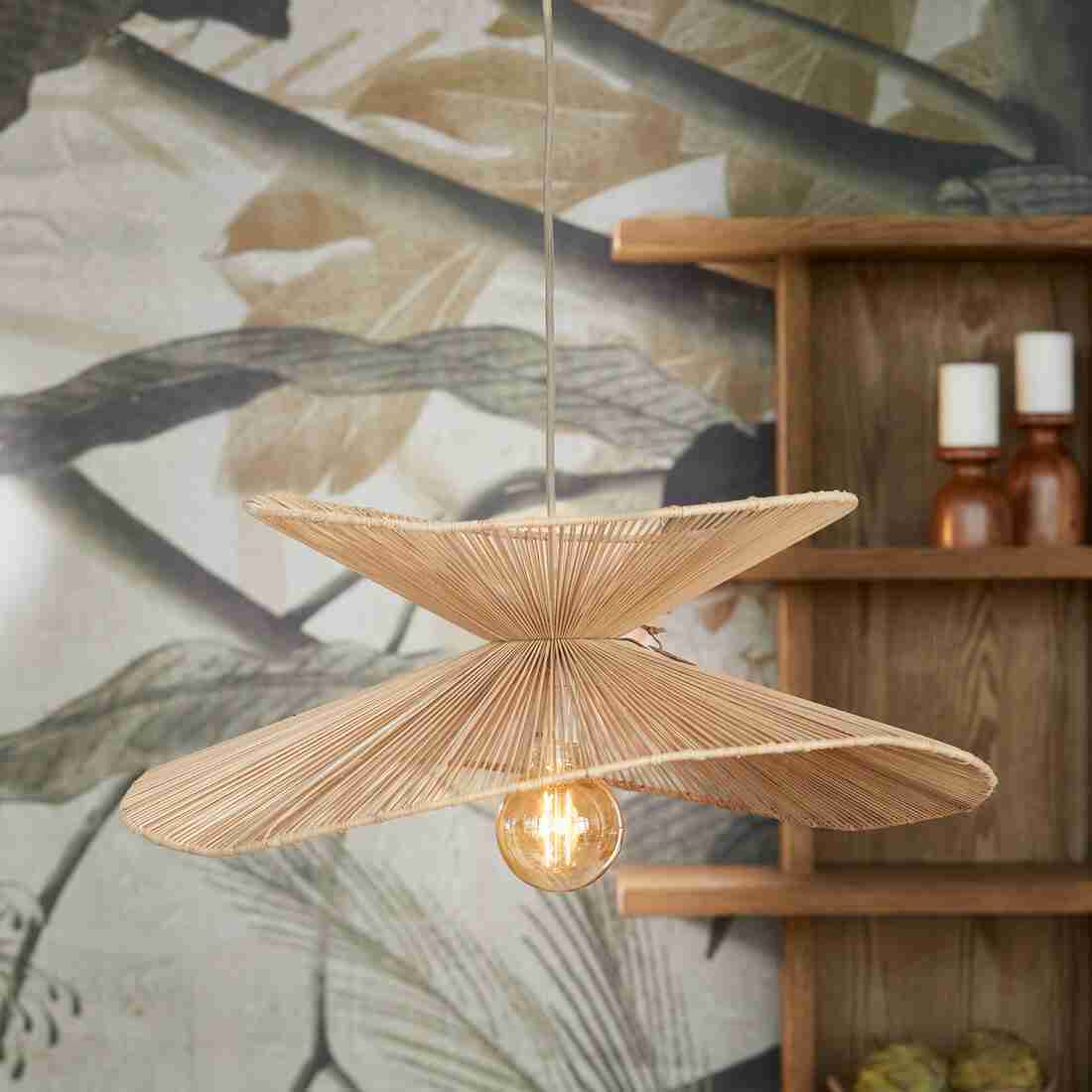 Rivièra Maison Hanglamp Bayu Riet, 65cm - Naturel