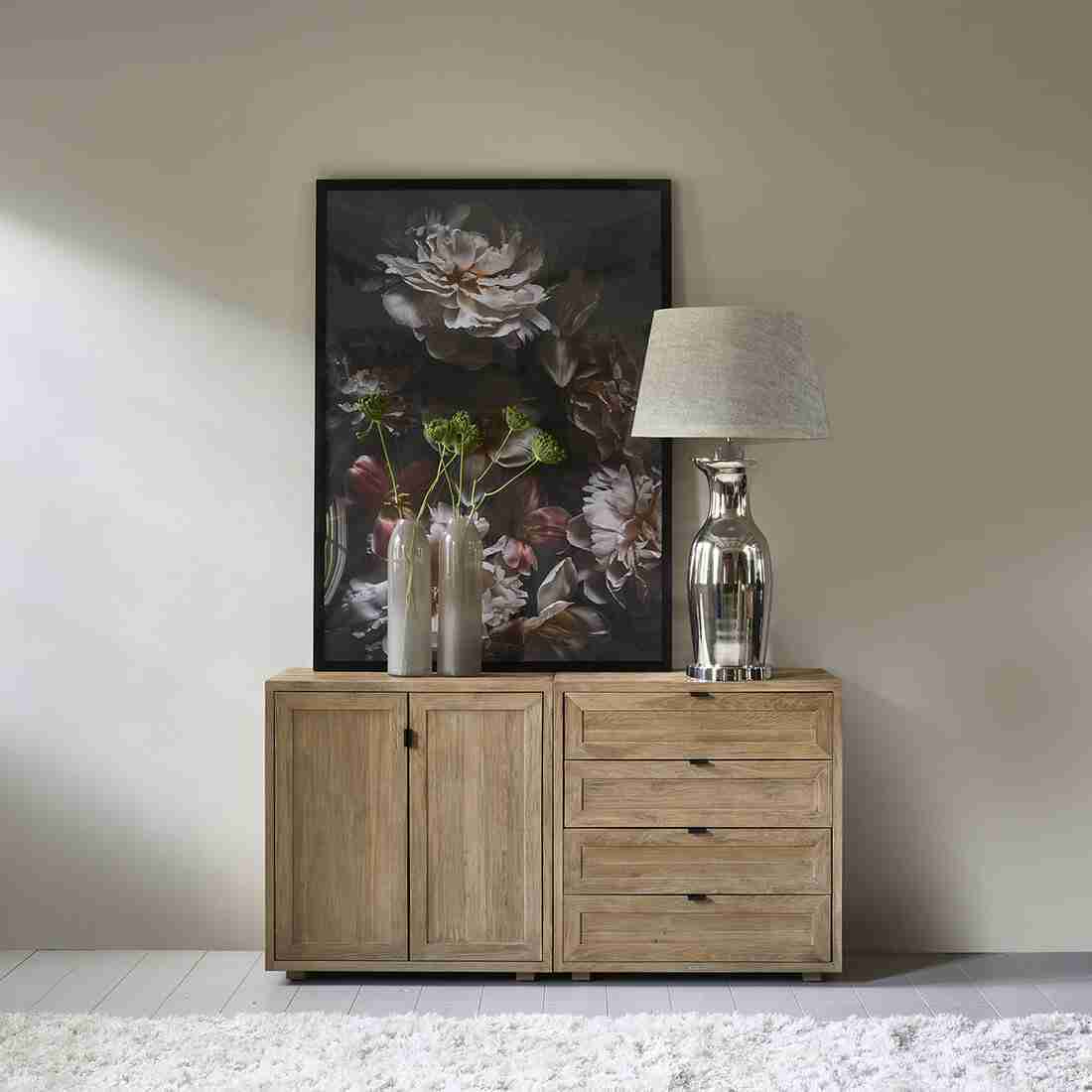 Rivièra Maison Ladenkast Del Rey Eikenhout, 85 x 80cm - Bruin