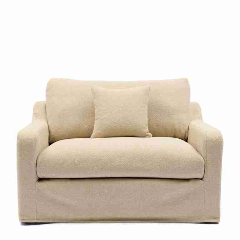 Rivièra Maison Loveseat Giovanni Bouclé, Natural Grey - Beige