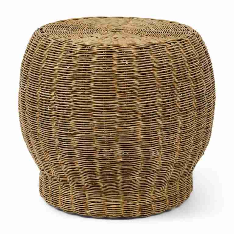 Rivièra Maison Ronde Bijzettafel Benoa Rattan, 50cm - Naturel