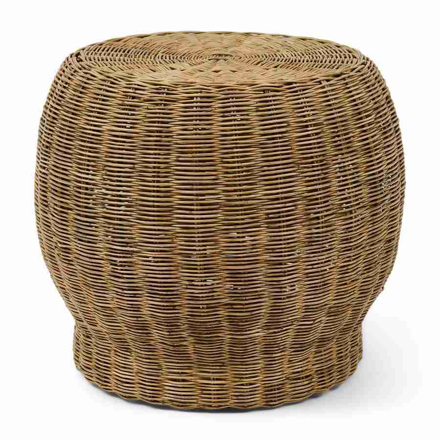 Rivièra Maison Ronde Bijzettafel Benoa Rattan, 50cm - Naturel
