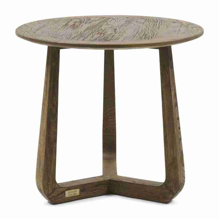 Rivièra Maison Ronde Bijzettafel Miller Eikenhout, 60cm - Bruin
