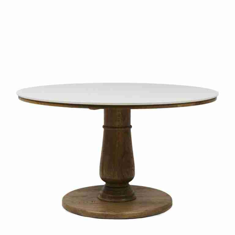 Rivièra Maison Ronde Eettafel Amalfi Marmer en eikenhout, 130cm - Bruin