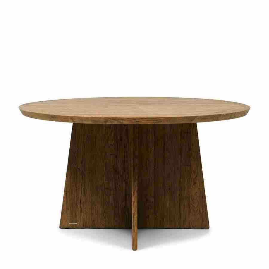 Rivièra Maison Ronde Eettafel Zermatt Eikenhout, 140cm - Naturel