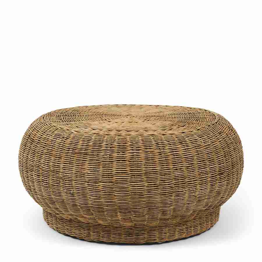 Rivièra Maison Ronde Salontafel Benoa Rattan, 80cm - Naturel