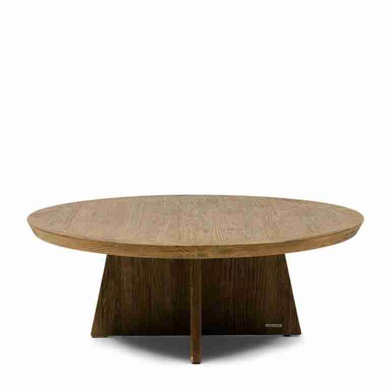 Rivièra Maison Ronde Salontafel Zermatt Eikenhout, 100cm - Naturel