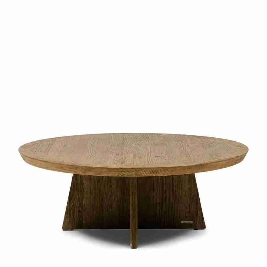 Rivièra Maison Ronde Salontafel Zermatt Eikenhout, 100cm - Naturel