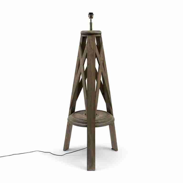 Rivièra Maison Vloerlamp Chicago Mangohout, 146cm (excl. kap) - Naturel