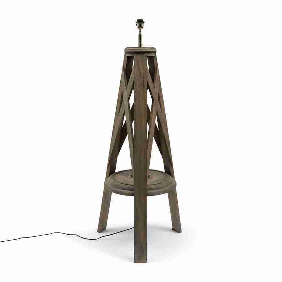 Rivièra Maison Vloerlamp Chicago Mangohout, 146cm (excl. kap) - Naturel