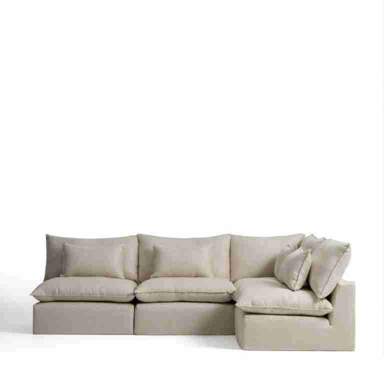 Kave Home 6-zits Hoekbank Anarela Rechts, 327cm - Beige
