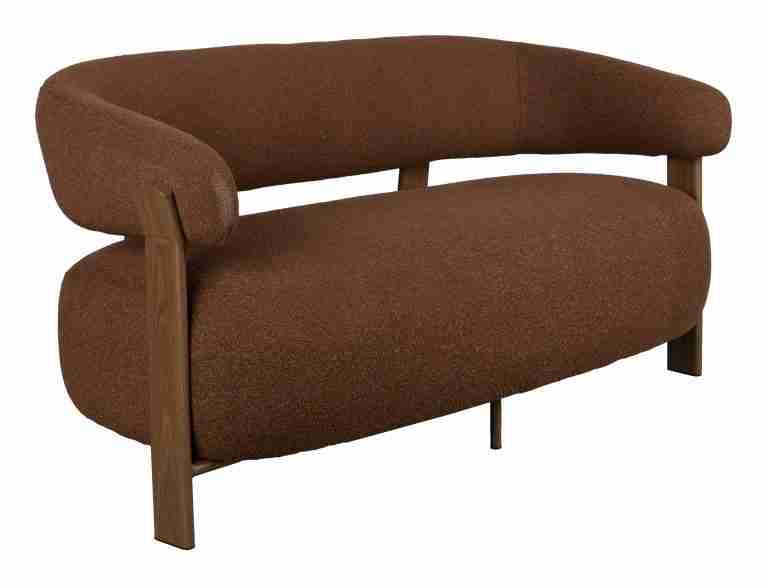 Sohome 2-zits Bank Rosemarijn 135cm, Geweven stof - Bruin