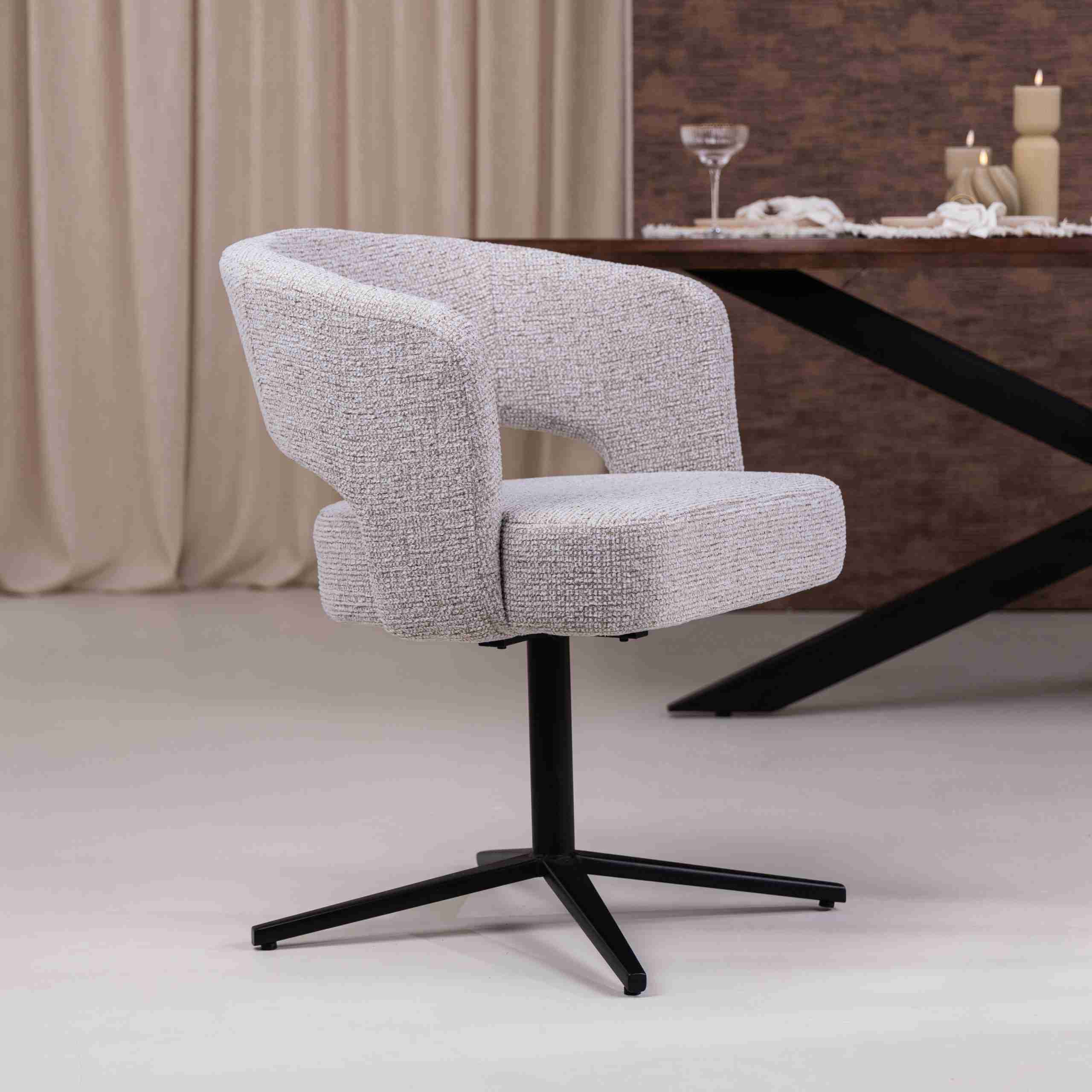 Sohome Draaibare Eetkamerstoel Imane Structuurstof - Beige