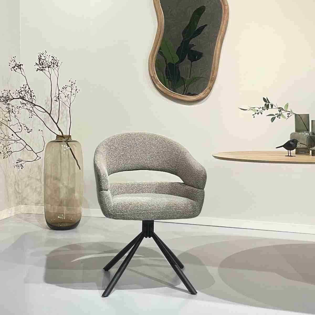 Sohome Draaibare Eetkamerstoel Lindy - Taupe