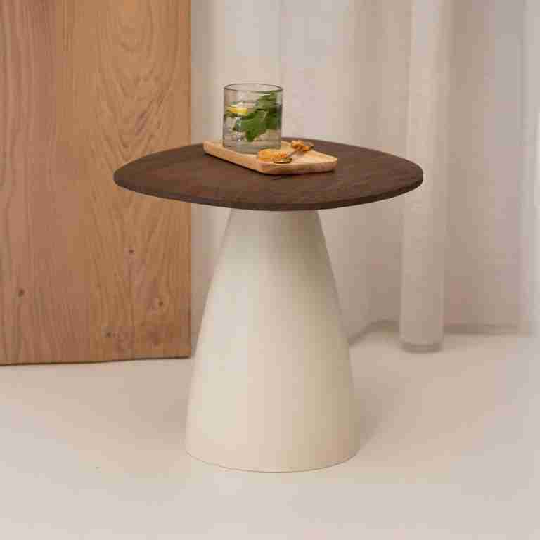 Sohome Organische Bijzettafel Madin Mangohout, 50cm - Bruin