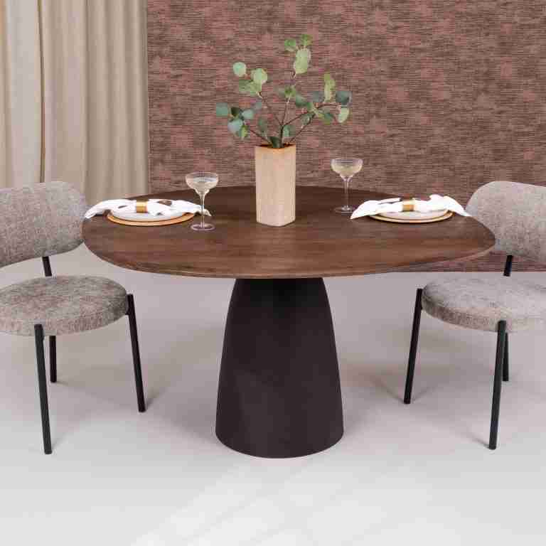 Sohome Organische Eettafel Madin Mangohout, 140cm - Espresso