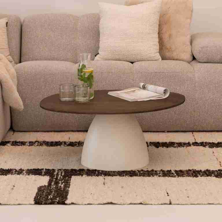 Sohome Organische Salontafel Madin Mangohout, 86cm - Bruin