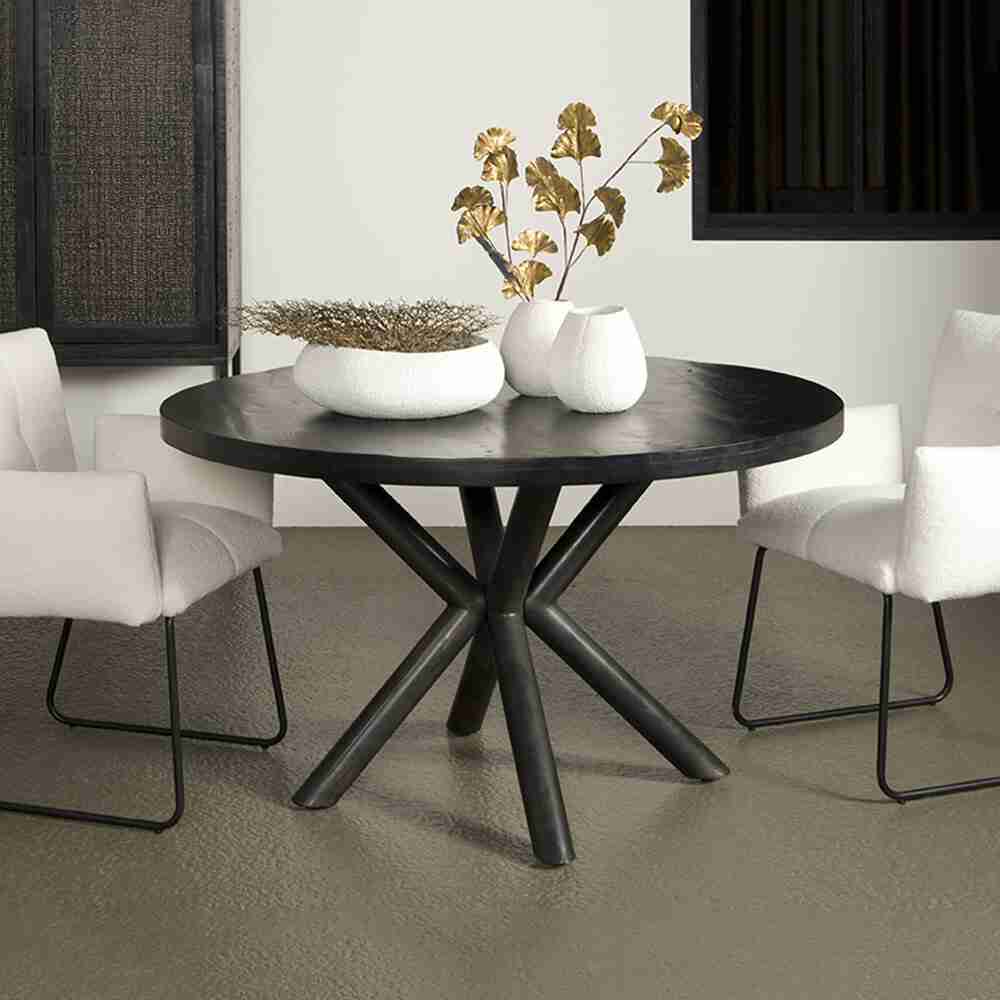 Sohome Ronde Eettafel Joshua Mangohout, √∏130cm - Zwart