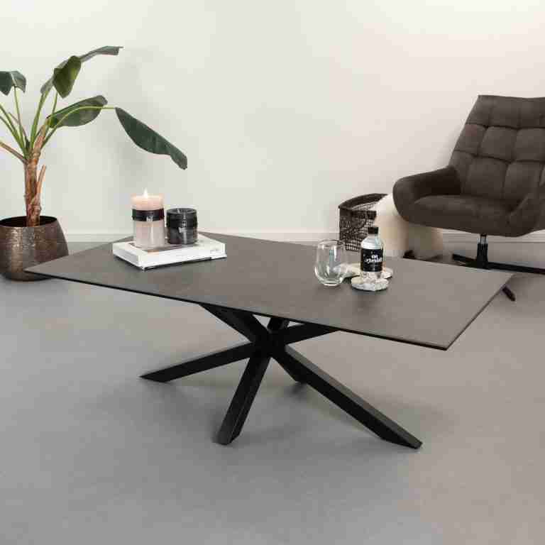 Sohome Salontafel Parker Keramiek, 130 x 70cm - Zwart