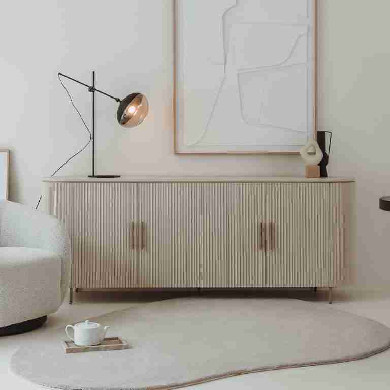 Tower Living Dressoir Corbetta Minerale cement finish, 210cm - Beige
