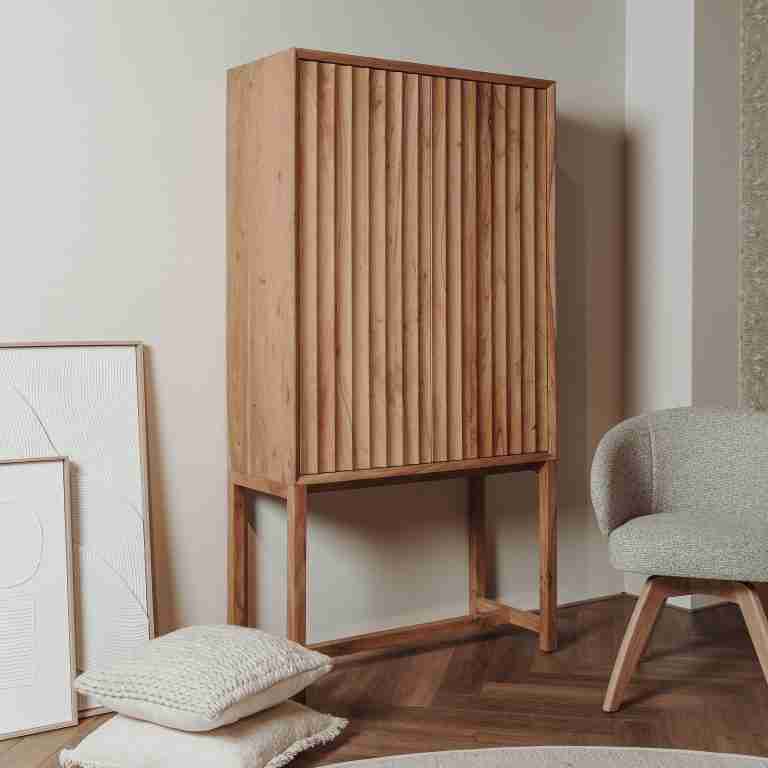 Tower Living Opbergkast Crotone Acaciahout, 180 x 90cm - Hout,Naturel