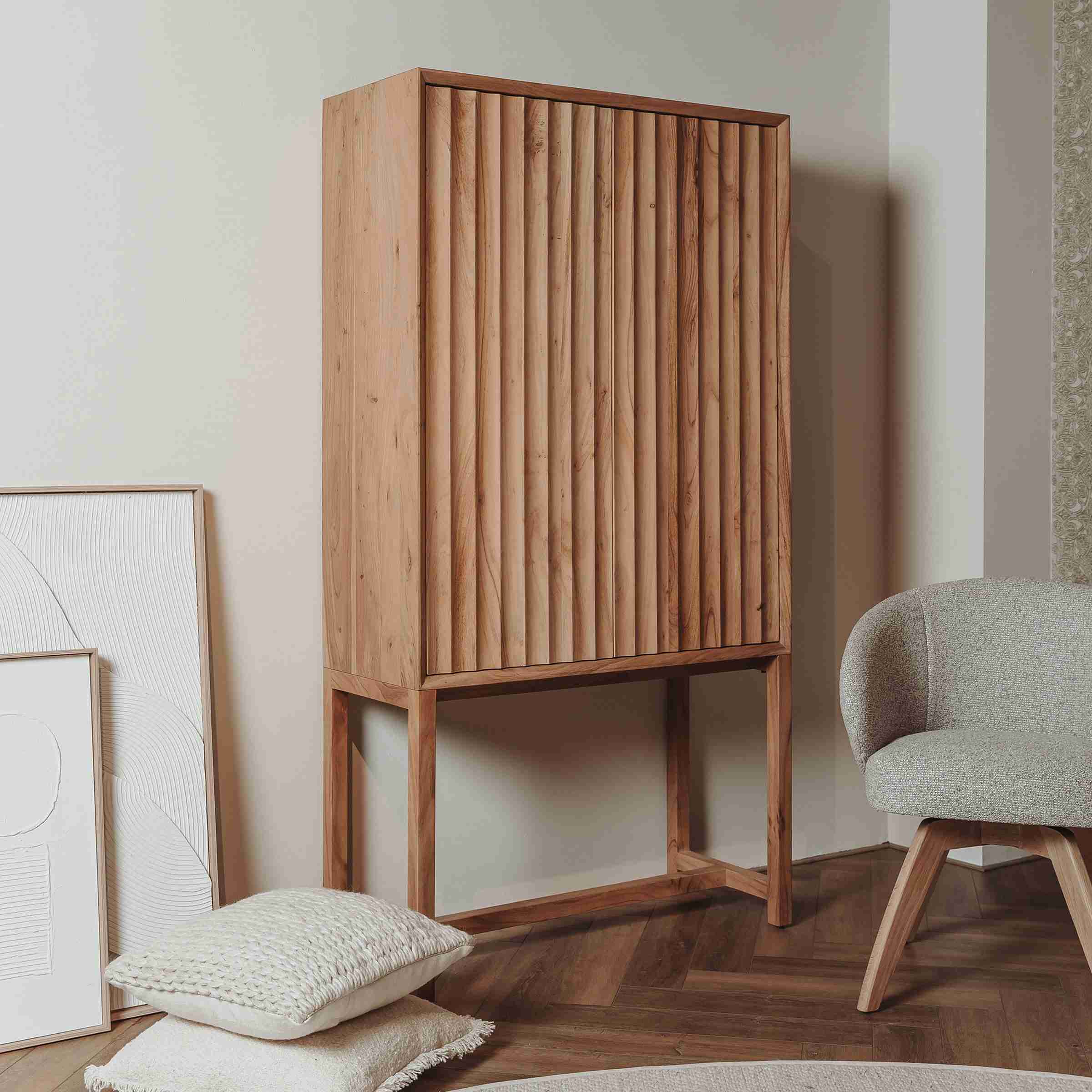 Tower Living Opbergkast Crotone Acaciahout, 180 x 90cm - Hout,Naturel