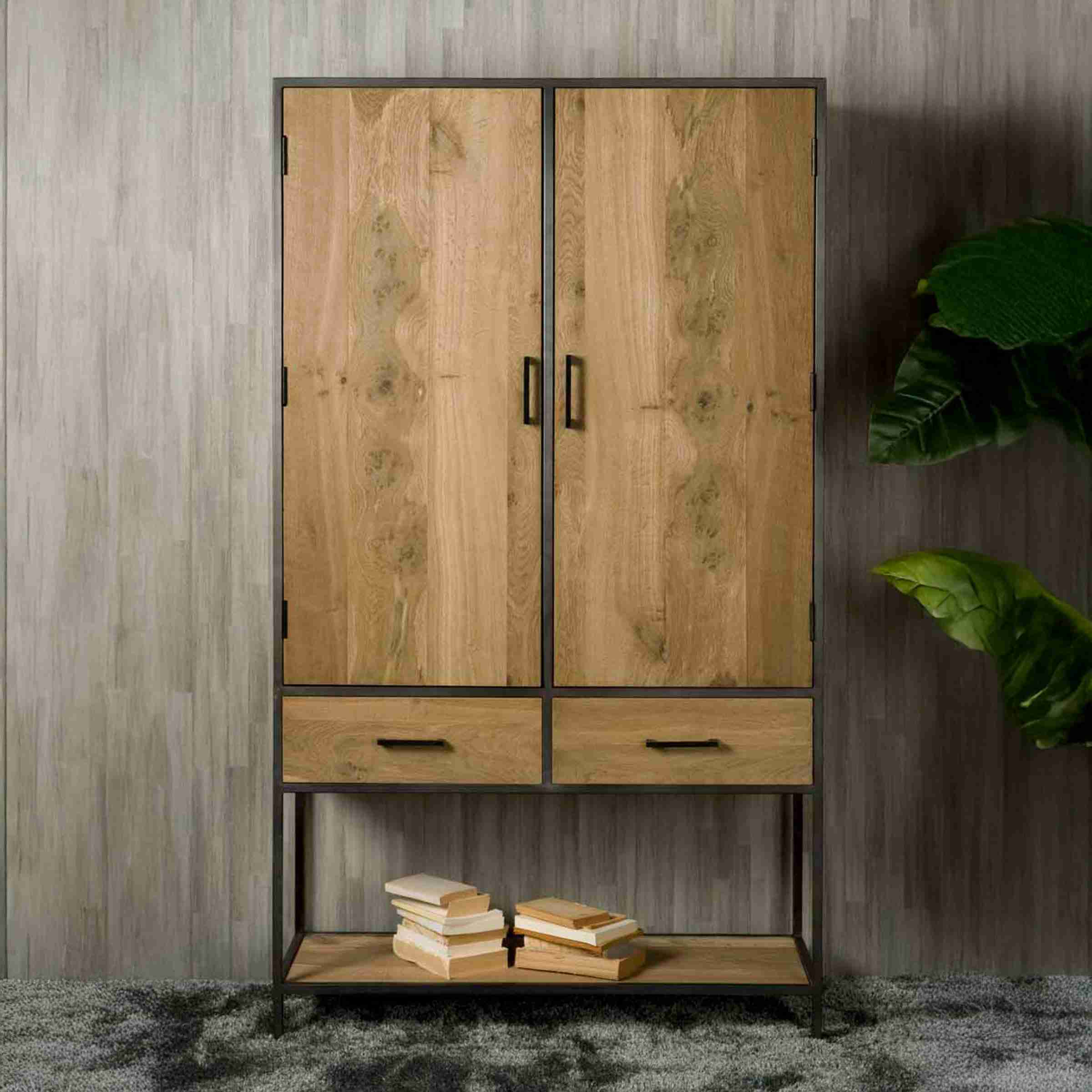 Tower Living Opbergkast Luna Eiken, 200 x 115cm - Bruin