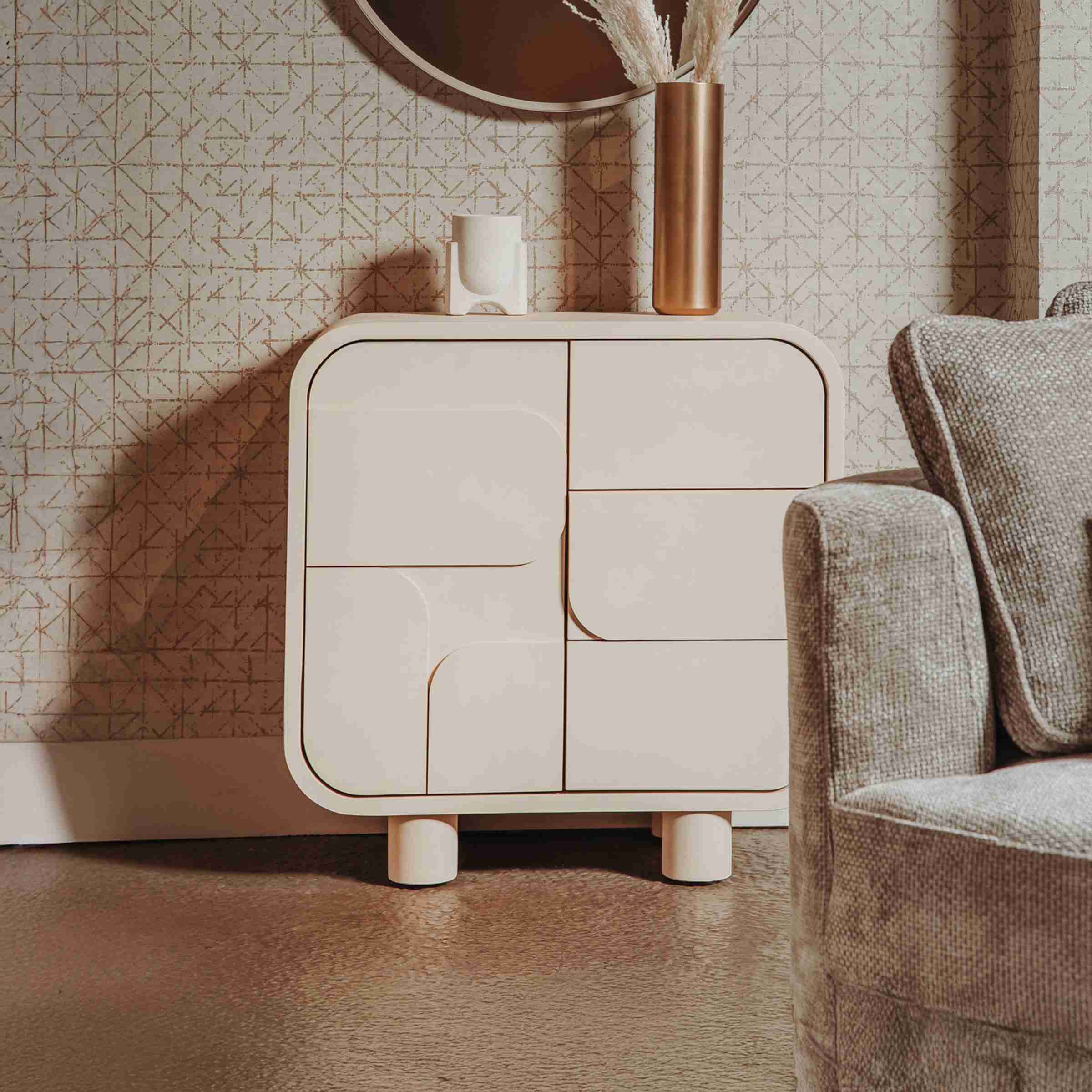 Tower Living Opbergkastje Alviano 80 x 80cm - Beige