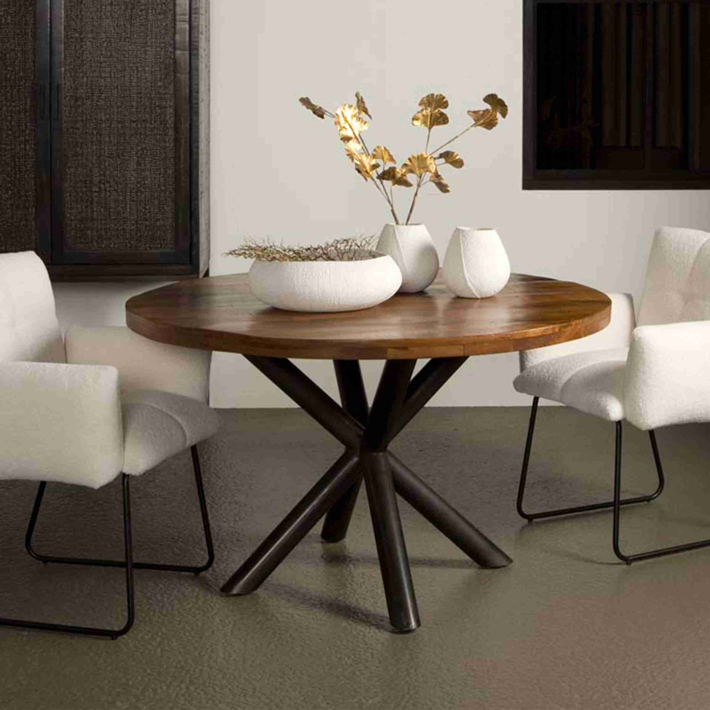 Tower Living Ronde Eettafel Selva Mangohout, √∏130cm - Naturel