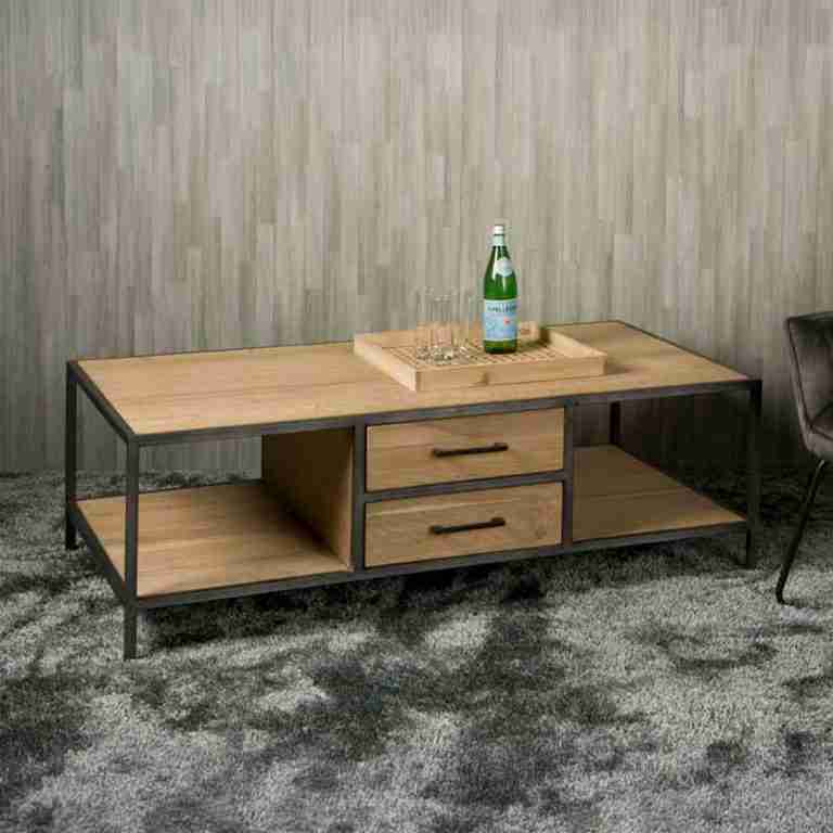 Tower Living Salontafel Luna Eiken, 135 x 75cm - Bruin