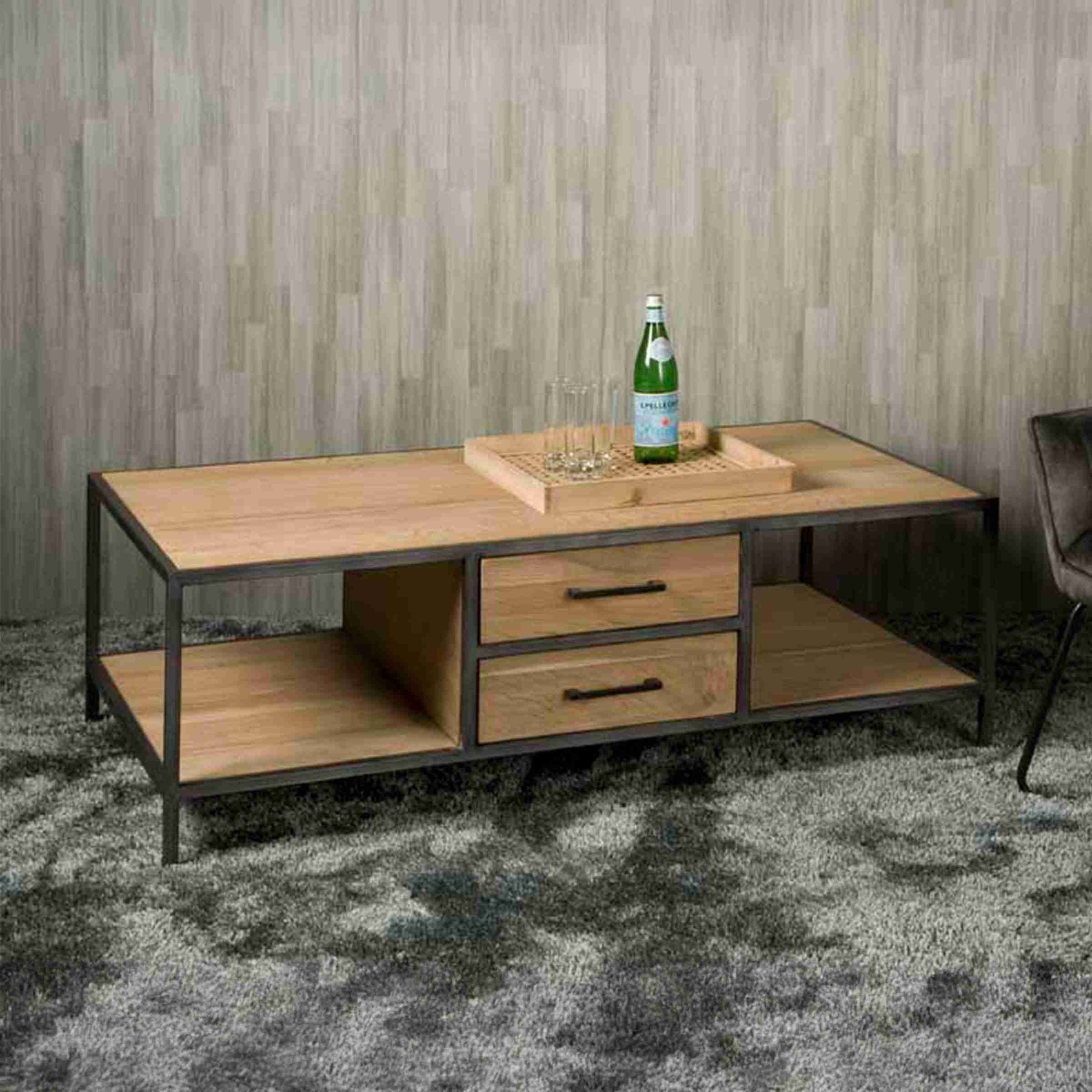 Tower Living Salontafel Luna Eiken, 135 x 75cm - Bruin