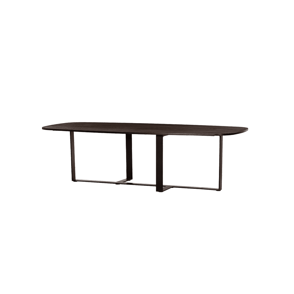 Tower Living Salontafel Mincio Eiken, 130 x 70cm - Bruin - Ovaal