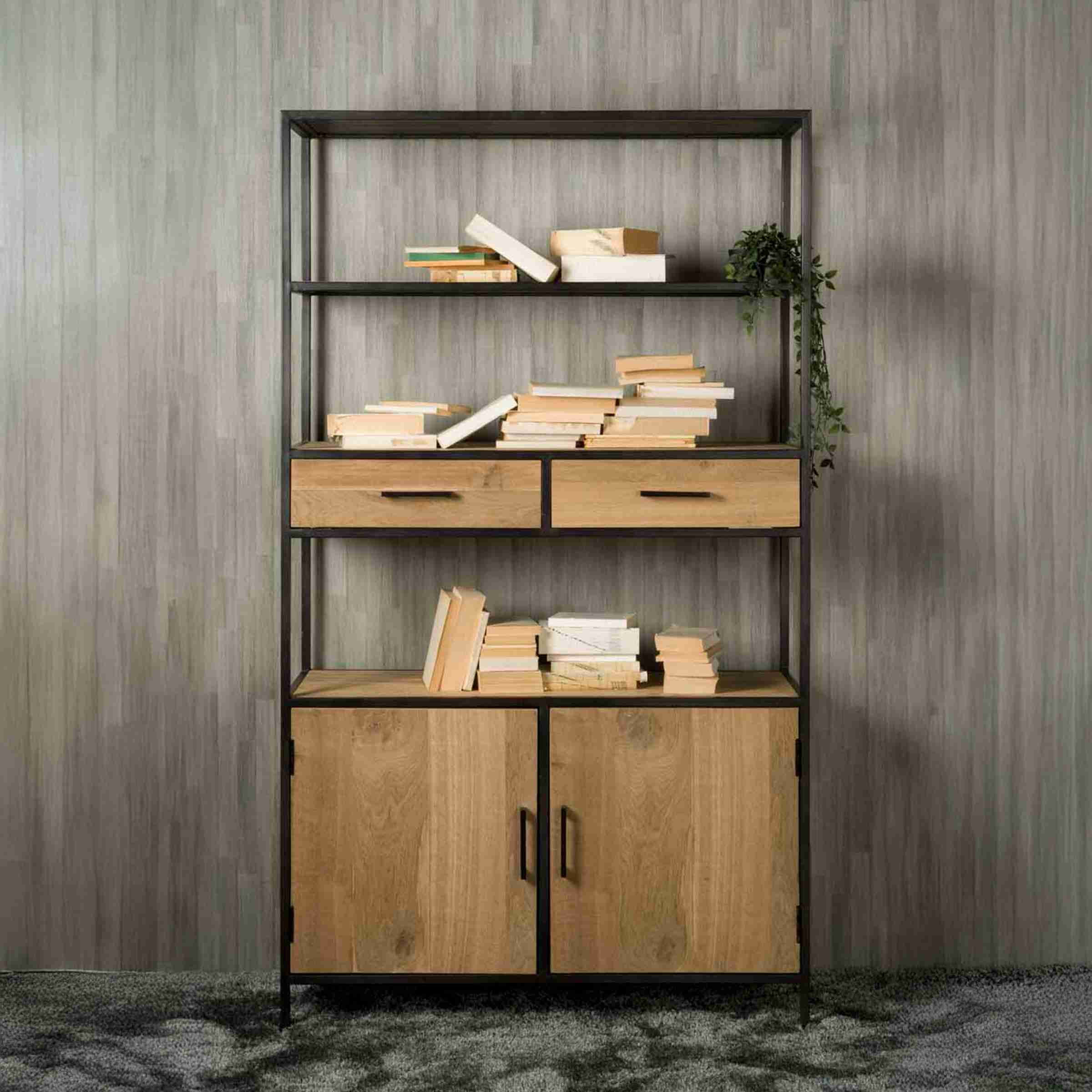 Tower Living Wandkast Luna Eiken, 200 x 115cm - Bruin