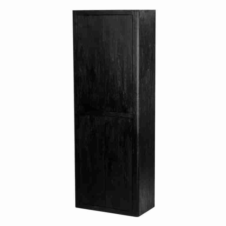 Tower Living Wandkast Tenna Mangohout, 220 x 80cm - Zwart