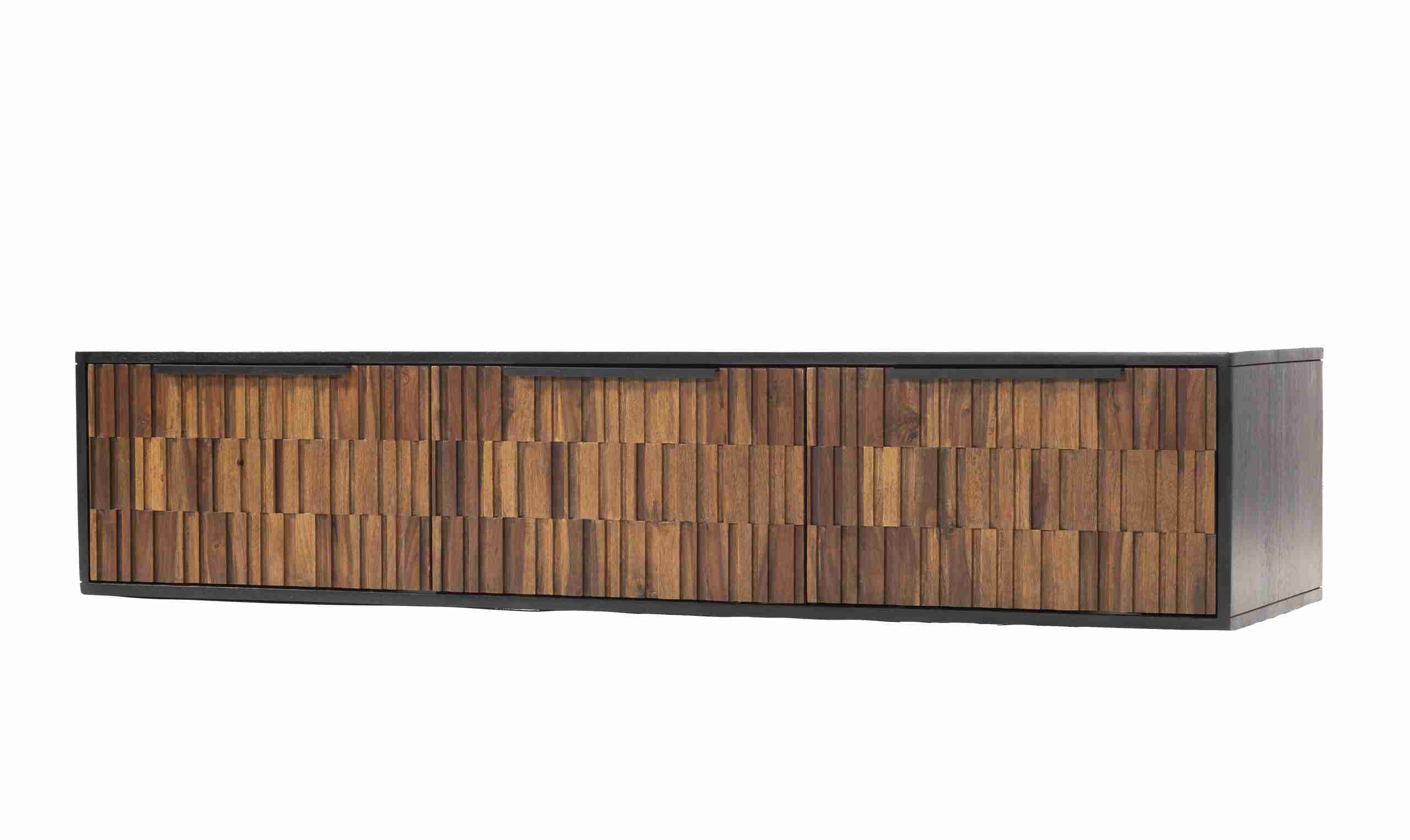 Tower Living Zwevend TV-meubel Dimaro Sheesham- en mangohout, 145cm - Bruin