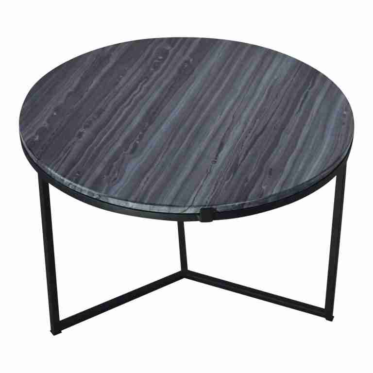 Urban Interiors Bijzettafel Loft 42 Marmer, √ò60cm - Zwart - Rond