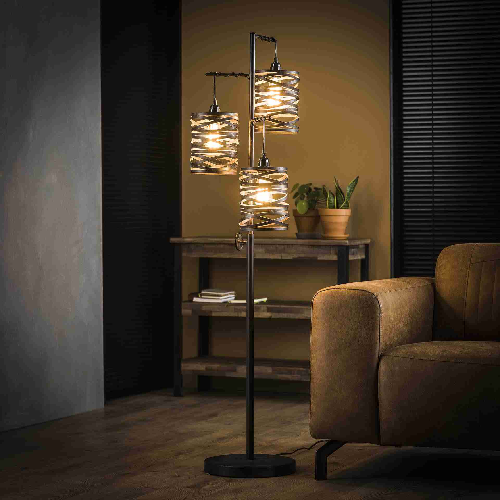 Vloerlamp Kristina 3-lamps - Slate Grey