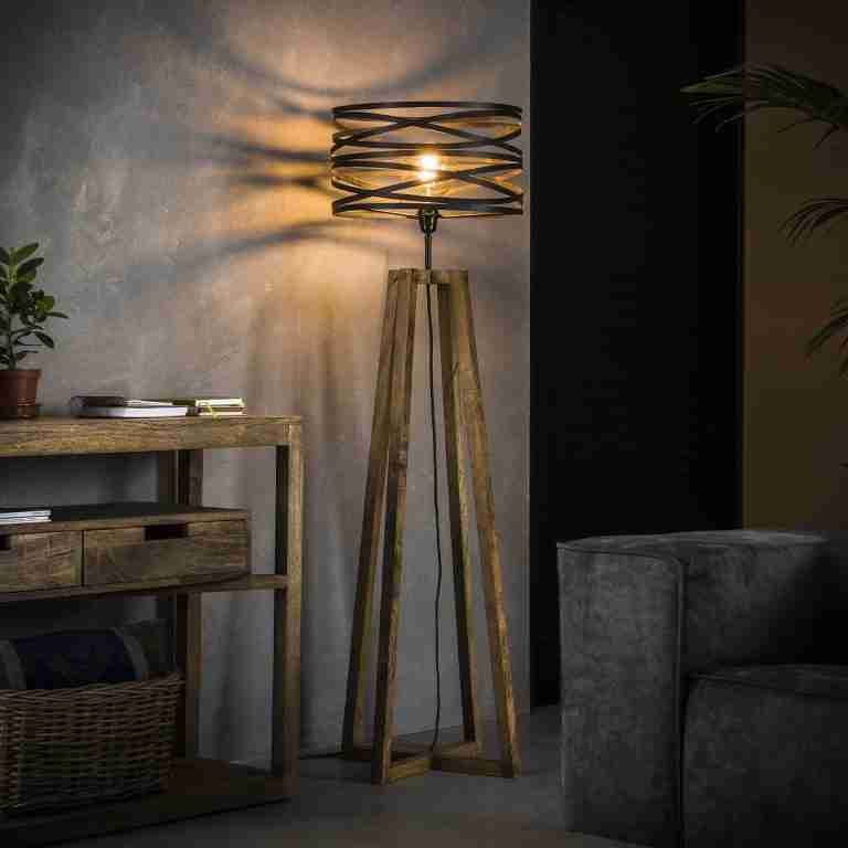 Vloerlamp Manuel 1-lamps, 140cm - Slate Grey