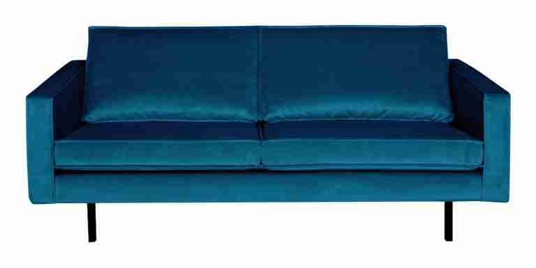 WOOOD Bank 2,5-zits Rodeo Velvet - Blauw - BePureHome