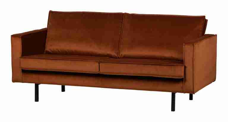 WOOOD Bank 2,5-zits Rodeo Velvet - Roest - BePureHome