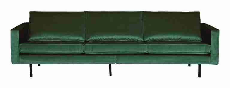 WOOOD Bank 3-zits Rodeo Velvet, 277cm - Forest Green - BePureHome