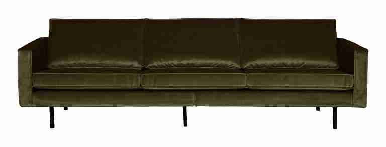 WOOOD Bank 3-zits Rodeo Velvet, 277cm - Groen - BePureHome