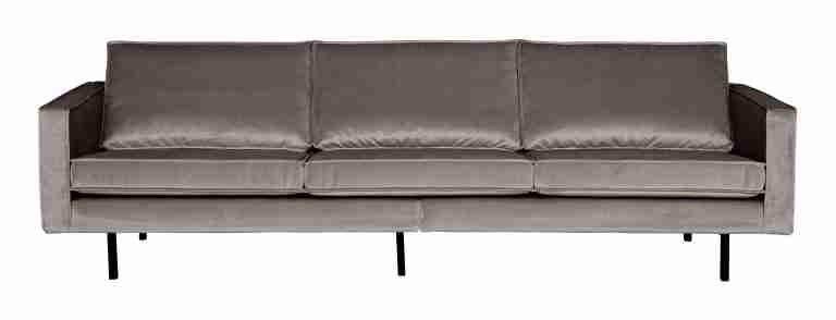 WOOOD Bank 3-zits Rodeo Velvet, 277cm - Taupe - BePureHome