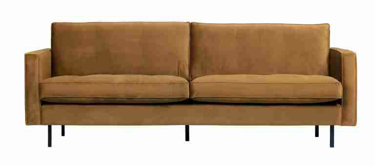 WOOOD Bank Rodeo 2,5-zits, Velvet - Honing Geel - BePureHome
