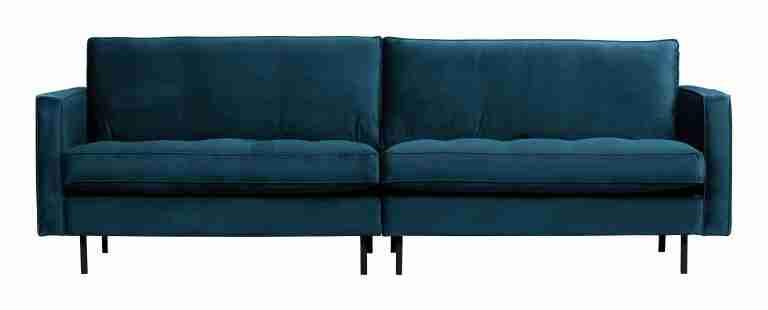 WOOOD Bank Rodeo 3-zits, Velvet - Blauw - BePureHome
