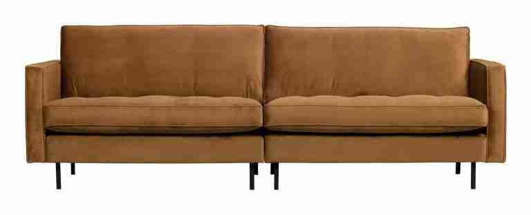 WOOOD Bank Rodeo 3-zits, Velvet - Honing Geel - BePureHome